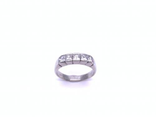 18ct White Gold Diamond 5 Stone Ring