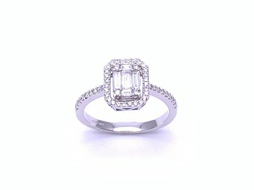 18ct White Gold Diamond Ring 0.54ct