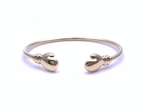 9ct Yellow Gold Babies Boxing Glove Bangle