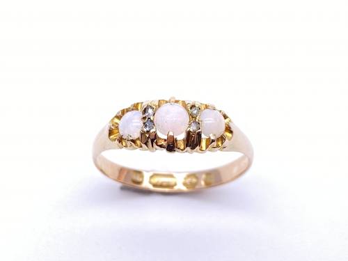 15ct Opal & Diamond Ring Birmingham 1920