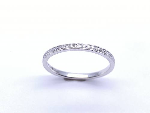 Platinum Diamond Half Eternity Ring 0.10ct