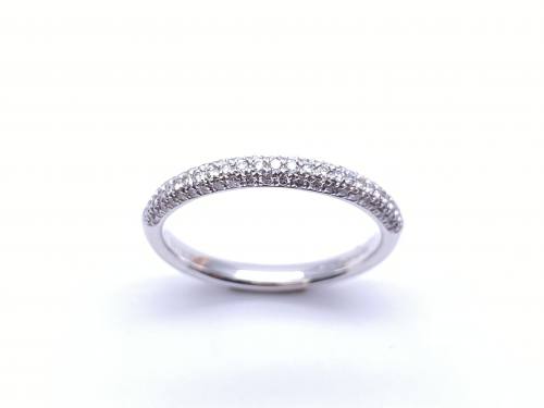Platinum Diamond Half Eternity Ring 0.26ct