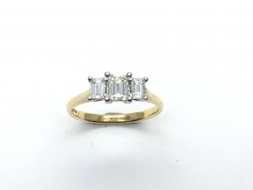 18ct Diamond 3 Stone Ring 0.75ct