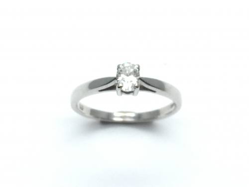 18ct Oval Diamond Solitaire Ring