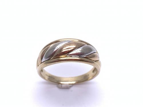 9ct 3 Colour Gold Twist Ring