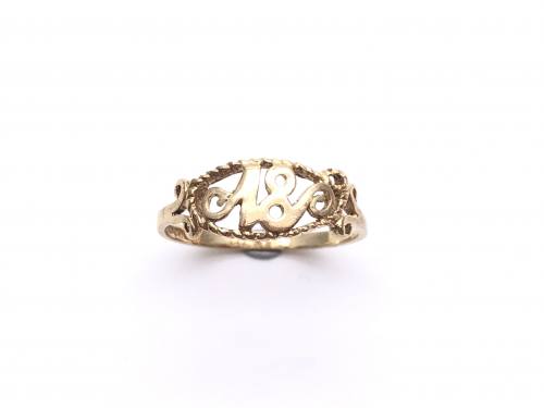 9ct Yellow Gold 18th Ring