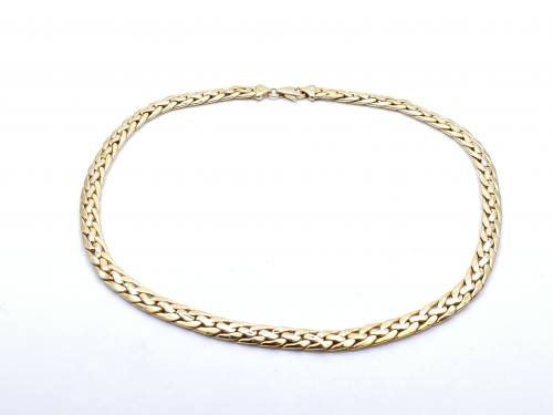 9ct Yellow Gold Fancy Flat Necklet