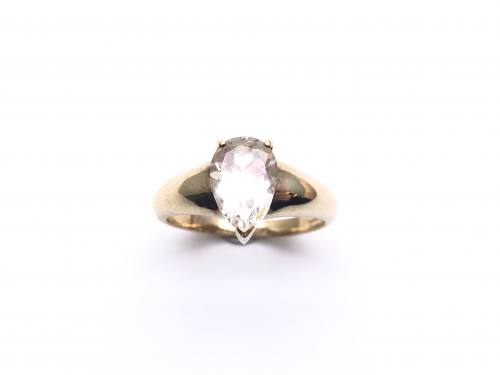 9ct Yellow Gold CZ Solitaire Ring