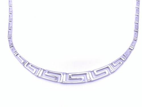 9ct White Gold Graduated Necklet