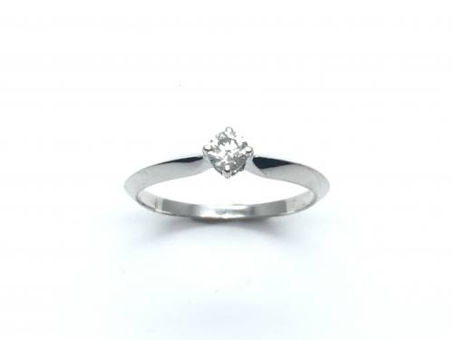 9ct White Gold Diamond Solitaire 0.20ct