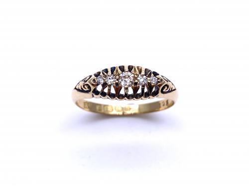 18ct Yellow Gold Diamond Ring 1908