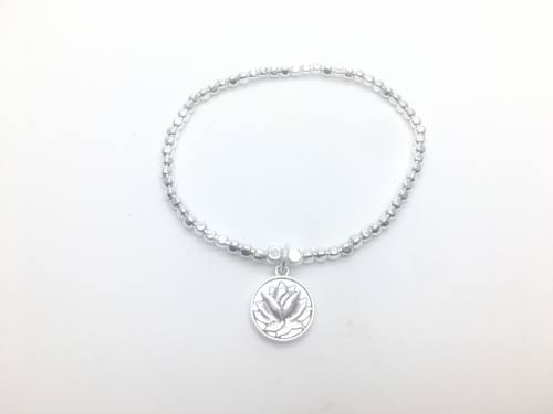 Stainless Steel Expandable Bracelet Lotus Blossom
