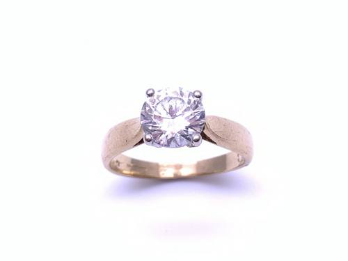 9ct Yellow Gold CZ Solitaire Ring