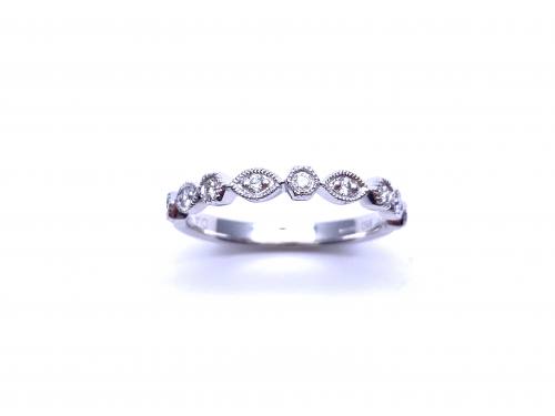 Platinum Diamond Half Eternity Ring 0.15ct