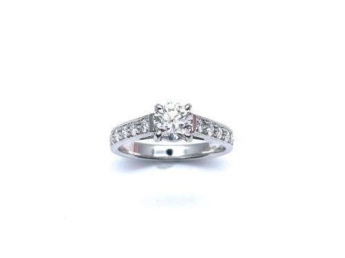 18ct White Gold Diamond Solitaire Ring