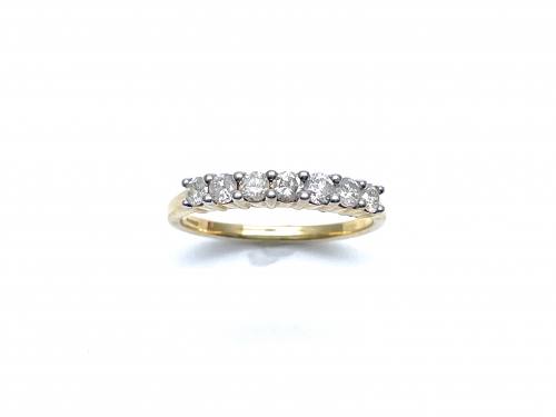 9ct Yellow Gold Diamond Eternity Ring 0.50ct