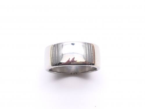 9ct White Gold Wedding Ring 8mm