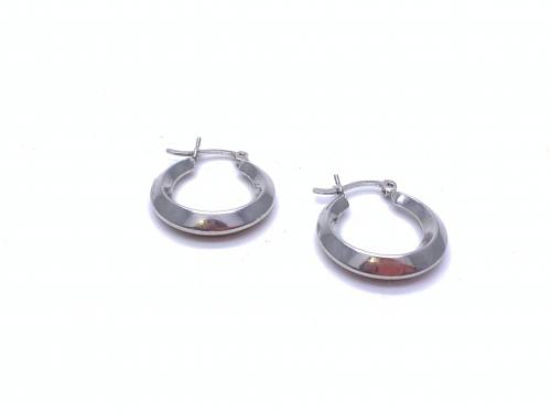 Silver Creole Hoop Earrings 16mm