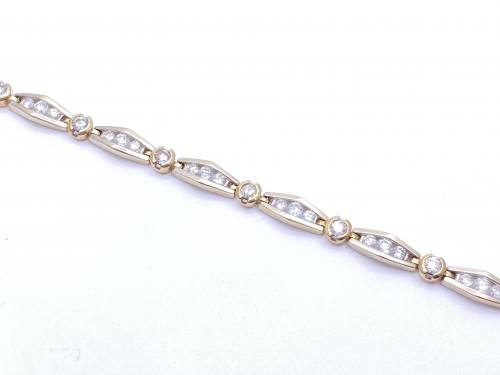 18ct Diamond Bracelet 7 1/4 inches