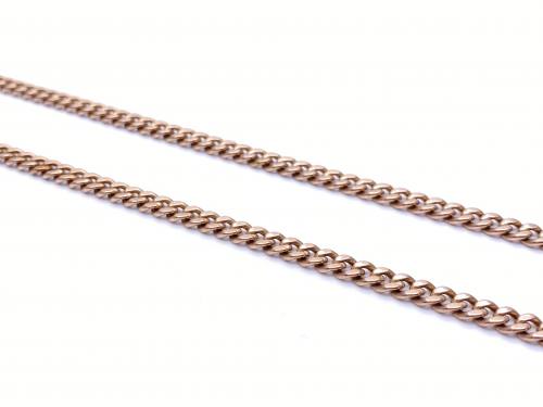 9ct Rose Gold Curb Chain 25 Inch