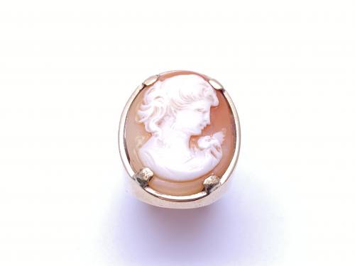 9ct Yellow Gold Heavy Cameo Ring