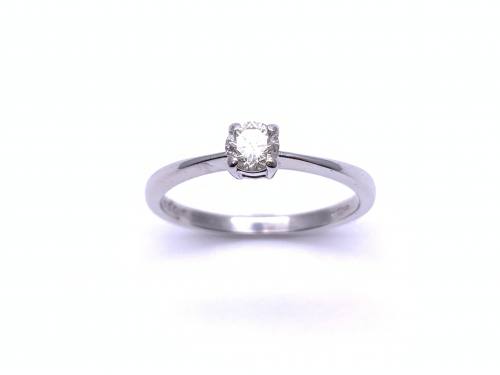 9ct White Gold Diamond Ring 0.25ct