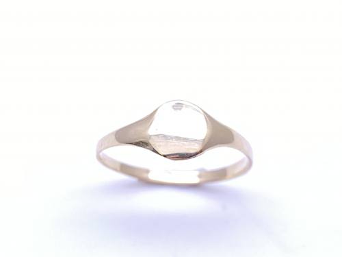 9ct Yellow Gold  Childs Plain Oval Signet Ring