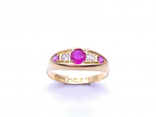 Ewardian 18ct Ruby and Diamond Ring