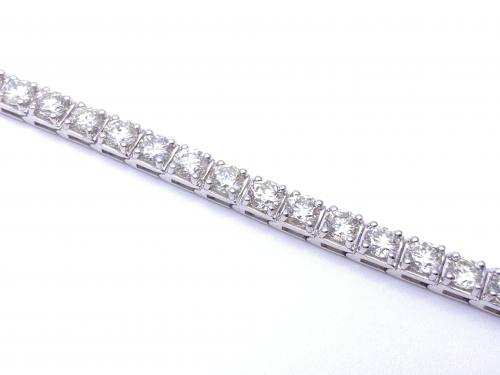 18ct White Gold Diamond Tennis Bracelet 12.60ct