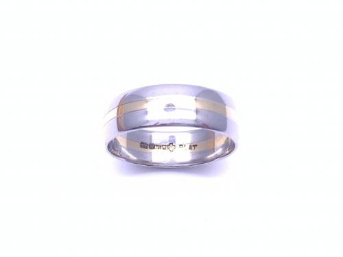 18ct 2 Colour Wedding Ring 7mm
