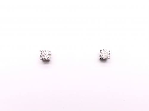 18ct White Gold Diamond Stud Earrings 0.80ct