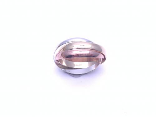 9ct 3 Colour Gold Russian Wedding Ring