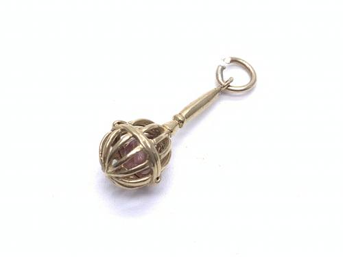 9ct Yellow Gold Rattle Charm