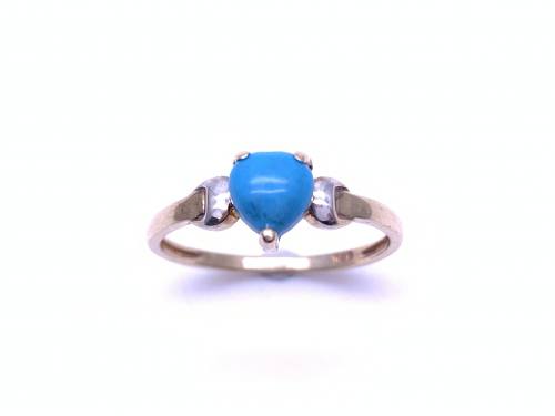 9ct Turquoise Solitaire Ring