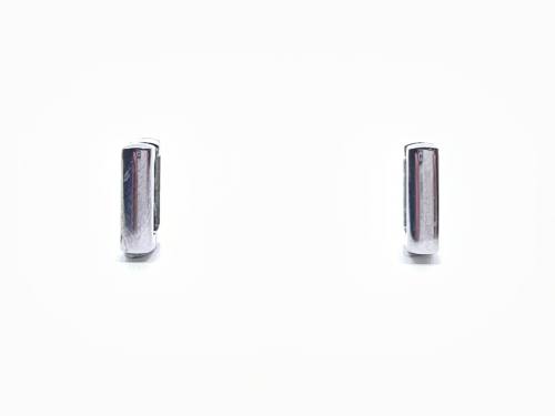 9ct White Gold Square Earrings