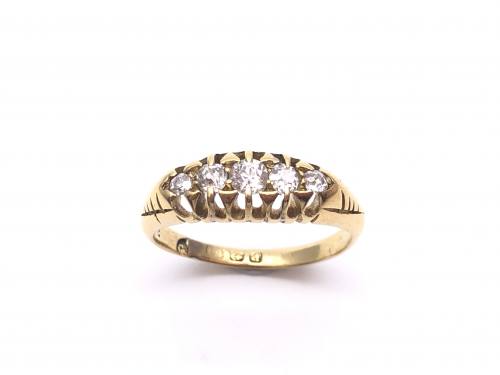 18ct Diamond 5 Stone Ring Birmingham 1903