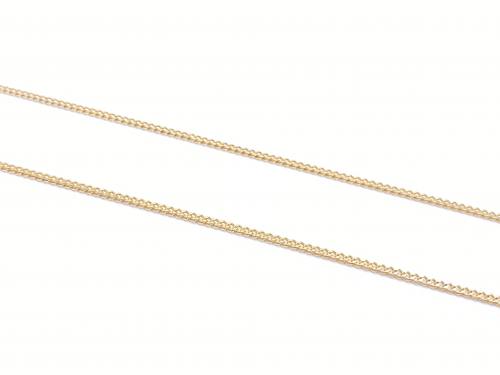 9ct Yellow Gold Fine Curb Chain 28 Inch