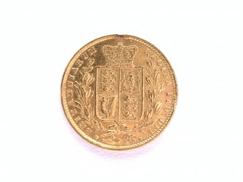 Full Gold Sovereign Coin 1855 L