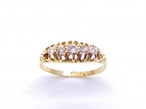 Edwardian 1904 18ct Diamond 5 Stone Ring