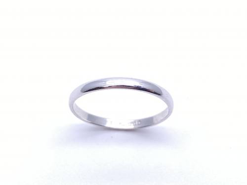 9ct White Gold Wedding Ring 2mm