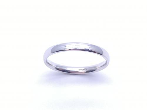9ct White Gold Wedding Ring 2.5mm