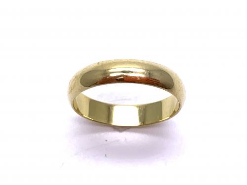 18ct Yellow Gold Plain Wedding Band 4mm