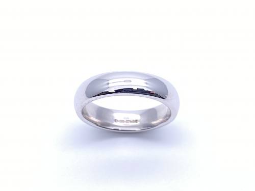 18ct White Gold Wedding Ring 5mm