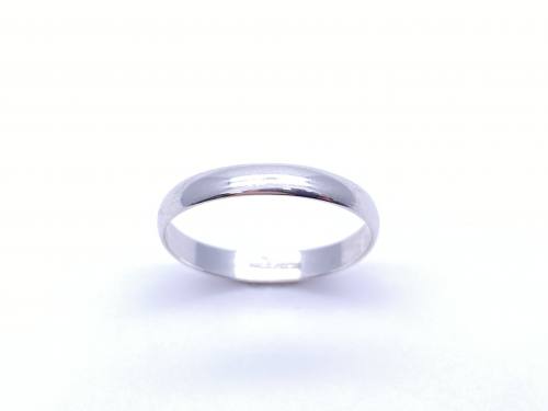 9ct White Gold Wedding Ring 3mm
