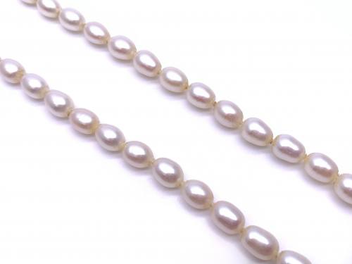 Silver Cultered Pearl Necklet