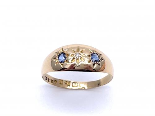 18ct Sapphire & Diamond Ring Chester 1900
