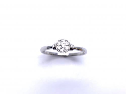 Platinum Diamond Cluster Ring 0.10ct