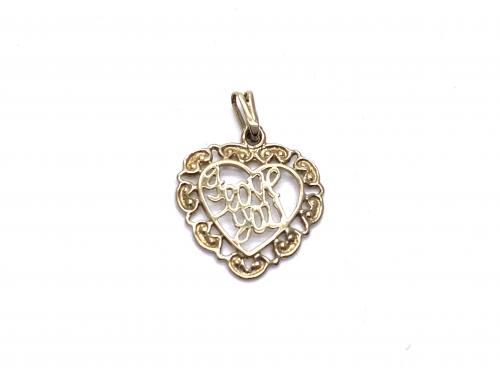 Seconhand 9ct Heart I Love You Pendant