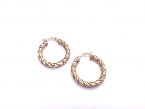 9ct Rose Gold Twist Earrings