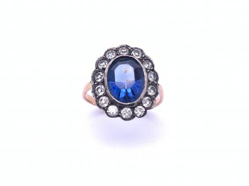 Blue & White Paste Dress Ring